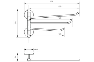 Полотенцедержатель Veragio Largenta VR.LGT-1925.CR - 2