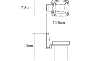 Стакан для зубных щеток Wasserkraft Abens черный матовый - 3