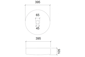 Накладная раковина Abber Glas 40 прозрачная - 3