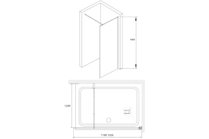 Душевая перегородка RGW Walk In WA-002 120х195 профиль хром стекло прозрачное - 3