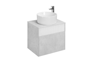 Тумба под раковину Aquaton Марбл 60 белый-серый