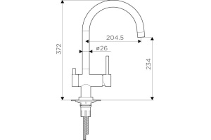 Смеситель Omoikiri Yamada-AB 4994264 для кухонной мойки - 2