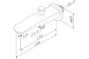 Излив AM.PM Like F8070100 для ванны с душем - 2