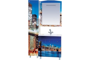 Зеркало Misty Манхеттен 75 с полкой и подсветкой - 3