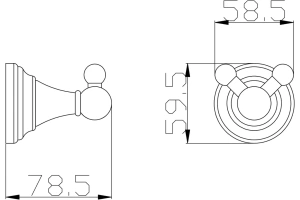 Крючок двойной Rav Slezak Morava белый глянцевый - 2