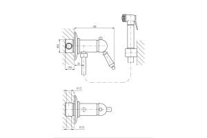 Гигиенический душ Rav-Slezak Labe со смесителем золото - 2