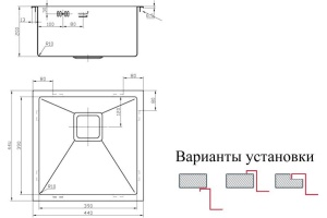 Мойка кухонная Zorg Inox Pvd SZR-44 Bronze - 2