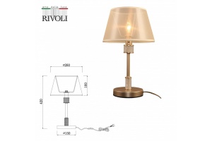 Настольная лампа декоративная Rivoli Elinor Б0055624 - 3