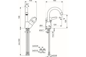 Смеситель для раковины Vidima Next хром (BA367AA) - 2