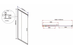 Душевой уголок Vincea Garda 110х110 хром стекло рифленое - 2