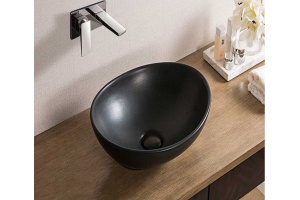Раковина накладная CeramaLux NC 40.5 см черный матовый (7138MB) - 2