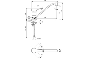 Смеситель для кухни Ideal Standard Alpha хром (BC490AA) - 3