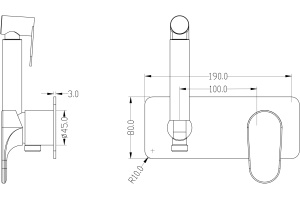 Гигиенический душ Boheme Spectre 457-NB С ВНУТРЕННЕЙ ЧАСТЬЮ, со смесителем, никель - 2