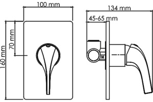 Смеситель Wasserkraft Sauer 7151 для душа - 2