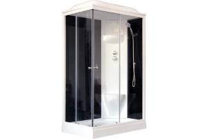 Душевая кабина Royal Bath HP 120х80 R профиль белый стекло прозрачное задняя стенка черная