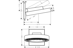Верхний душ Hansgrohe Rainfinity 26226000 - 3