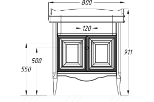 Тумба для комплекта Opadiris Лоренцо 80 светлый орех - 3