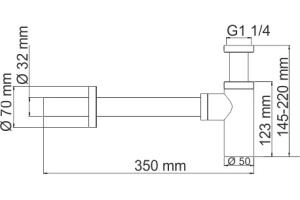 Сифон для раковины Wasserkraft Mindel A150 - 2