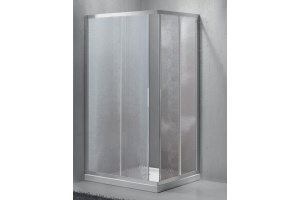 Душевой уголок BelBagno Sela 100х80 профиль хром стекло рифленое