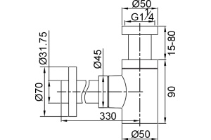 Сифон для биде Veragio Sbortis VR.SBR-8115.CR - 2