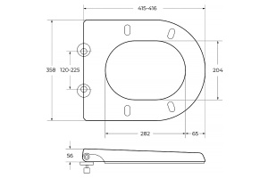 Крышка-сиденье Cezares Giubileo белый, глянцевый (CZR-6045-SC) - 3