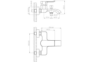 Смеситель Agger Happy A0410000 для ванны с душем - 2