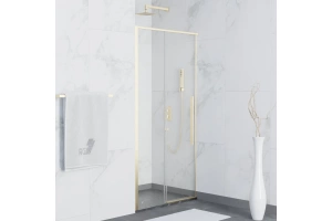 Душевая дверь RGW Stilvoll SV-12G 140х195 профиль золото стекло прозрачное