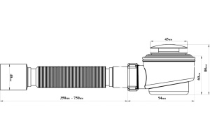 Сифон для поддона Royal Bath хром - 3