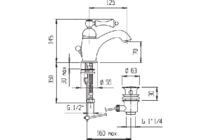 Смеситель Cezares Margot MARGOT-LSM1-01-Bi для раковины - 2