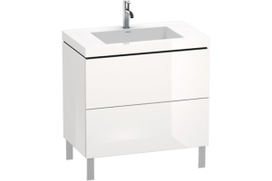 Тумба под раковину Duravit L-Cube 80, напольная, глянцевая белая