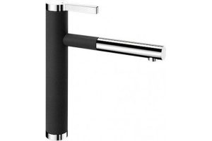 Смеситель для кухонной мойки Blanco Linee хром, черный (518438)