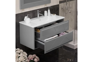Тумба под раковину Opadiris Луиджи 100 серая матовая - 2