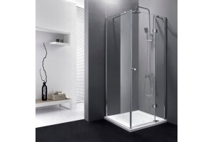 Душевой уголок Cezares Verona 100х100 хром стекло рифленое