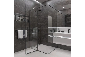 Душевой уголок Veconi Rovigo RV-073B 100x100 профиль черный (RV073B-100100-01-C4) - 3