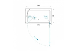 Душевой уголок RGW Hotel HO-045 60х80 профиль хром стекло прозрачное - 3