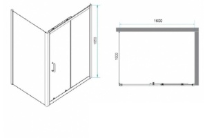 Душевой уголок RGW Passage PA-74-1B 160x100 профиль черный стекло прозрачное - 3