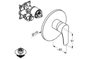 Смеситель для душа Kludi Tercio хром (386560575) - 2