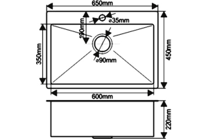 Мойка кухонная Melana D6545HB графит - 2
