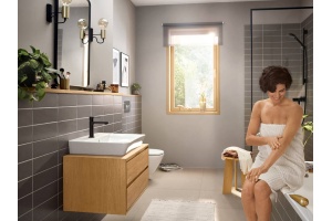 Смеситель для раковины Hansgrohe Rebris E с донным клапаном черный матовый - 3