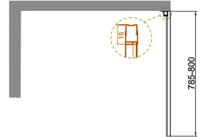Боковая стенка Cezares Variante 80 FIX C Cr - 3