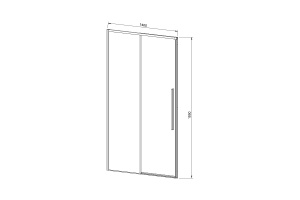 Душевая дверь Vincea Slim-N 140 черная стекло прозрачное - 2