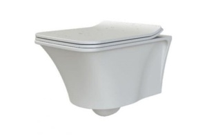 Чаша для подвесного унитаза Boheme Mirage белая глянцевая без сиденья