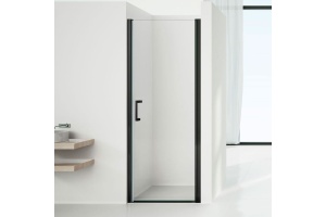 Душевая дверь в нишу Vincea Orta VPP-1O900CLB 90 см, профиль черный, стекло прозрачное
