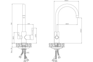 Смеситель Olive'S Balear 13440BL для кухонной мойки - 2