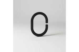 Набор колец  для шторы в ванную комнату цвет черный IDDIS (RID013P) - 3