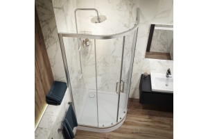 Душевой уголок STWORKI Хельсинки 100x100 см профиль хром матовый - 3