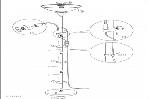 Торшер с подсветкой Eglo ПРОМО Up 4 86654 - 3