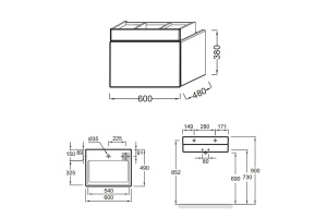Тумба под раковину Jacob Delafon Terrace 48 см (EB1185-N23) - 2