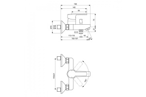 BD127AA комплект смесителей VIDIMA UNO (BA234AA+ BA322AA+BA187AA) - 3