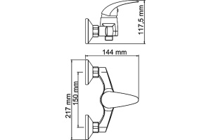 Смеситель Wasserkraft Isen 2602 для душа - 2